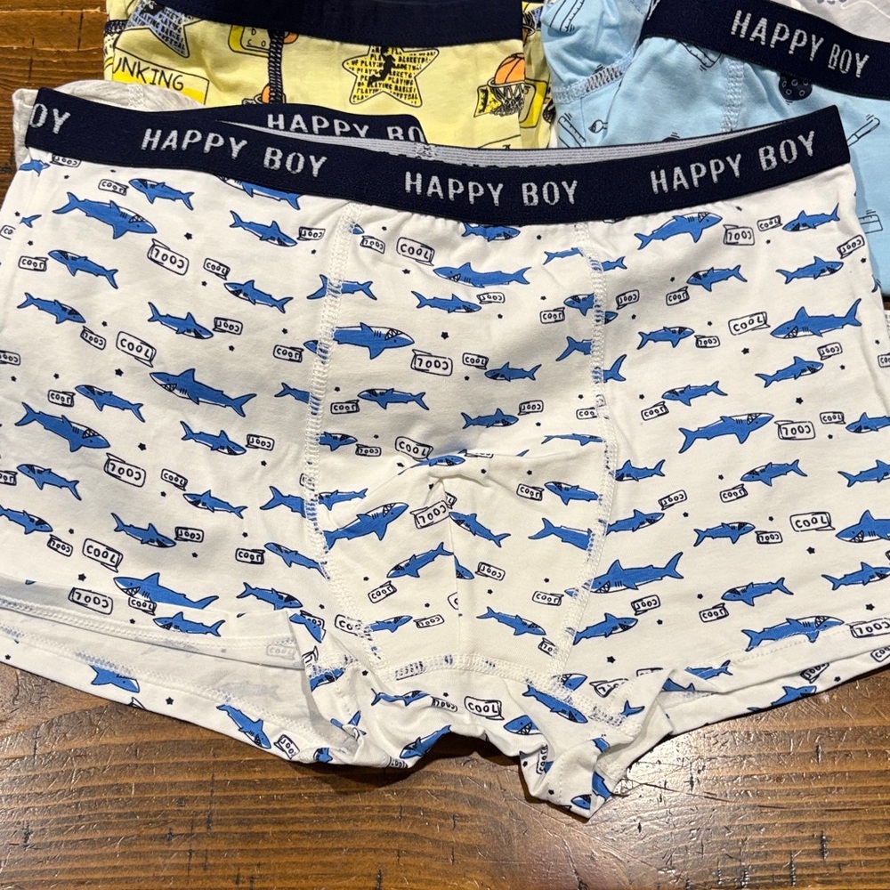 NEW Kids Boxer Briefs Set - Blue, Gray, and Yellow